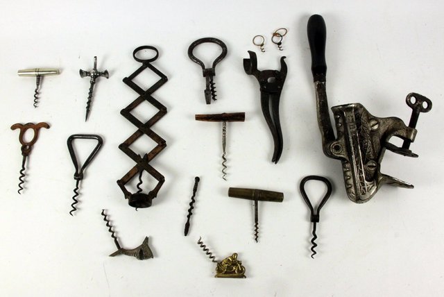 A table top corkscrew and sundry