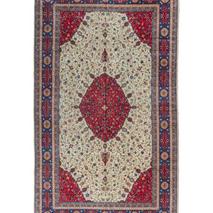 A Tabriz Design Wool Rug Probably
