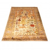 A TABRIZ STYLE SCENIC CARPET A