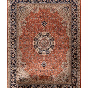 A Tabriz Wool and Silk Rug 20th