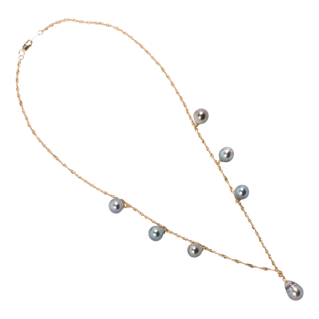 A TAHITIAN CULTURED PEARL AND 14K
