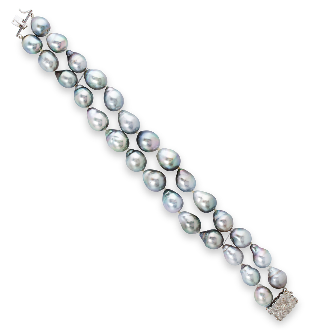 A TAHITIAN GREY PEARL, DIAMOND