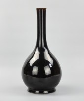 A TALL CHINESE BLACK GLAZED VA