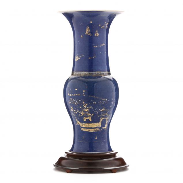 A TALL CHINESE POWDER BLUE WITH