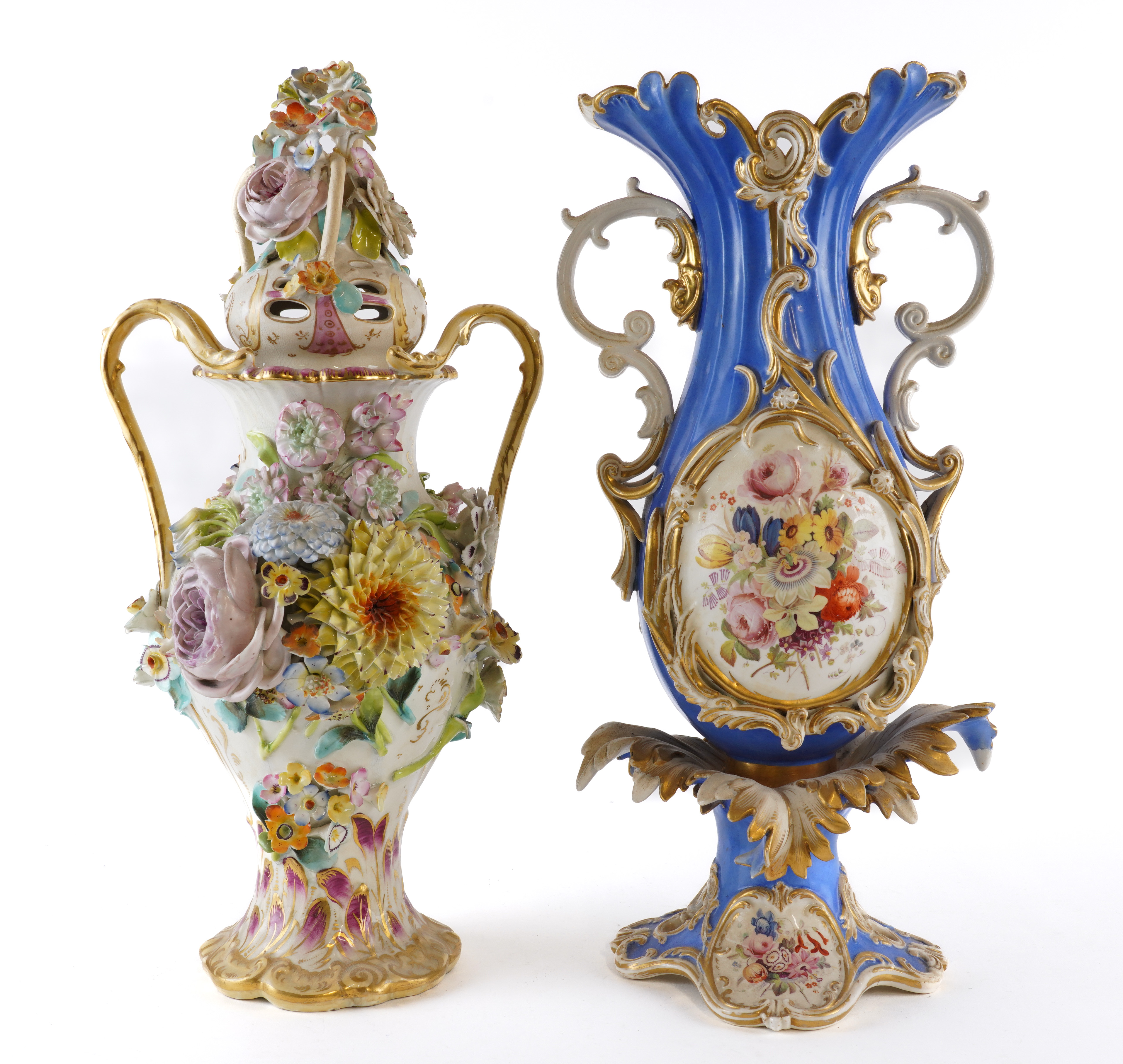 A TALL ENGLISH PORCELAIN