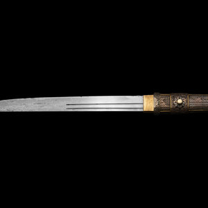 A Tanto mounted in a basket weave