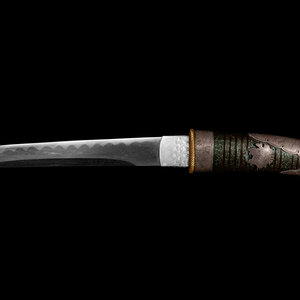 A Tanto mounted in aikuchi fashion,