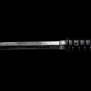 A Tanto the black lacquered aikuchi