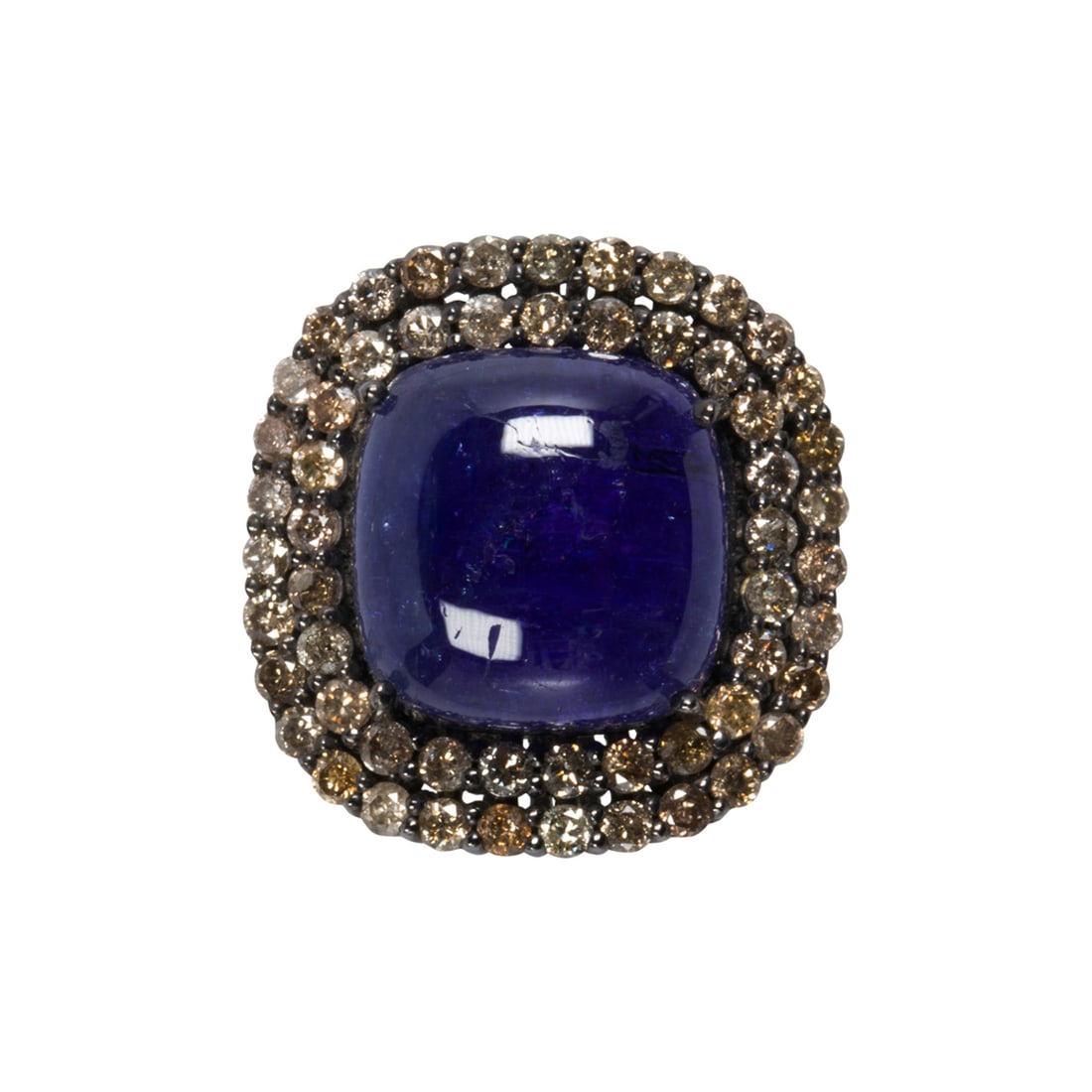 A TANZANITE, DIAMOND AND