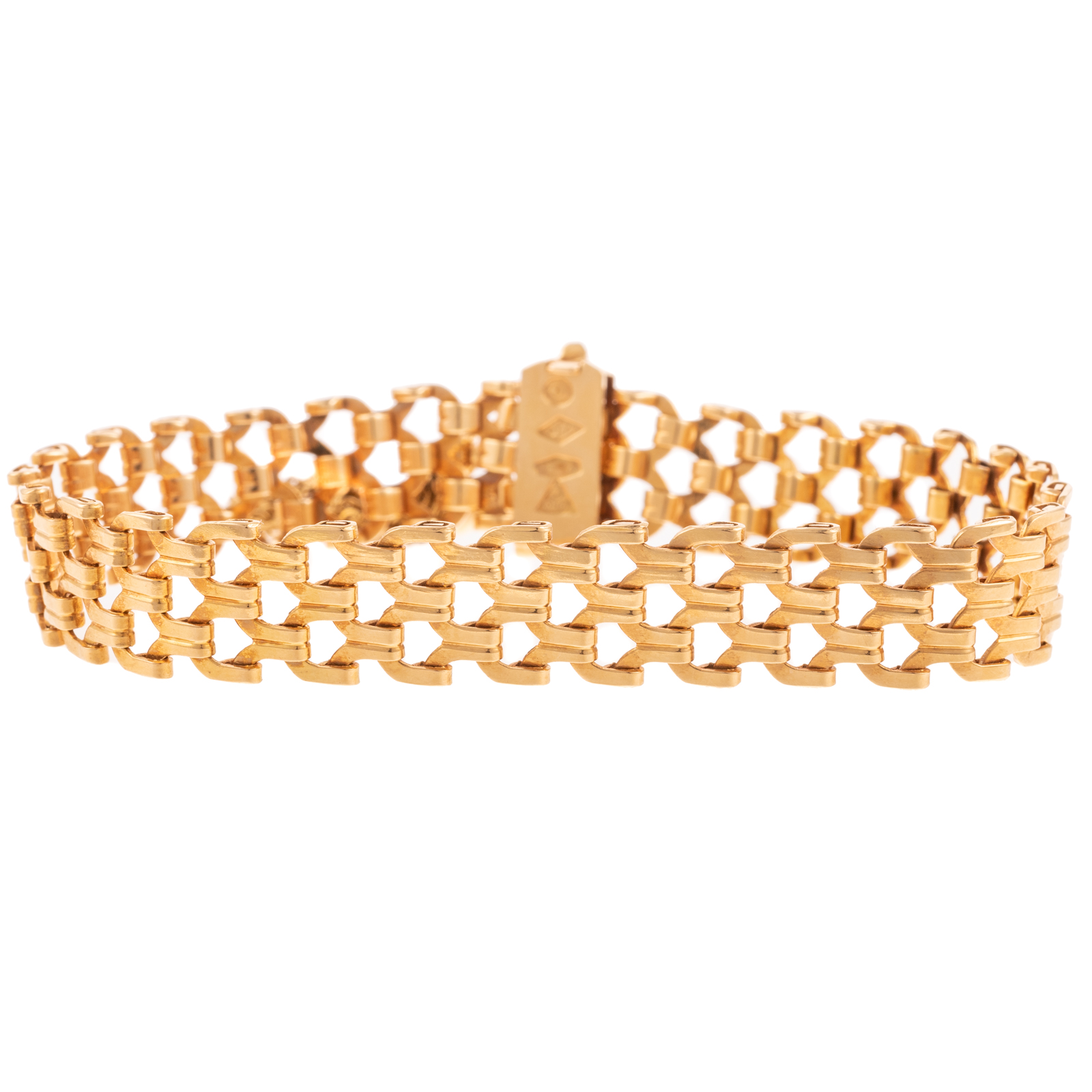A TASSEL TRACK LINK BRACELET IN 18K