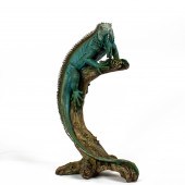 A TAXIDERMIC SPECIMEN OF IGUAN