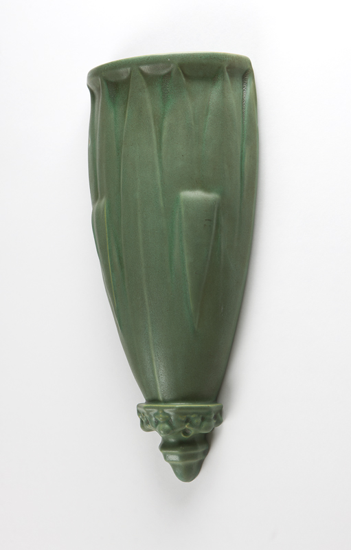 A Teco matte green glaze pottery