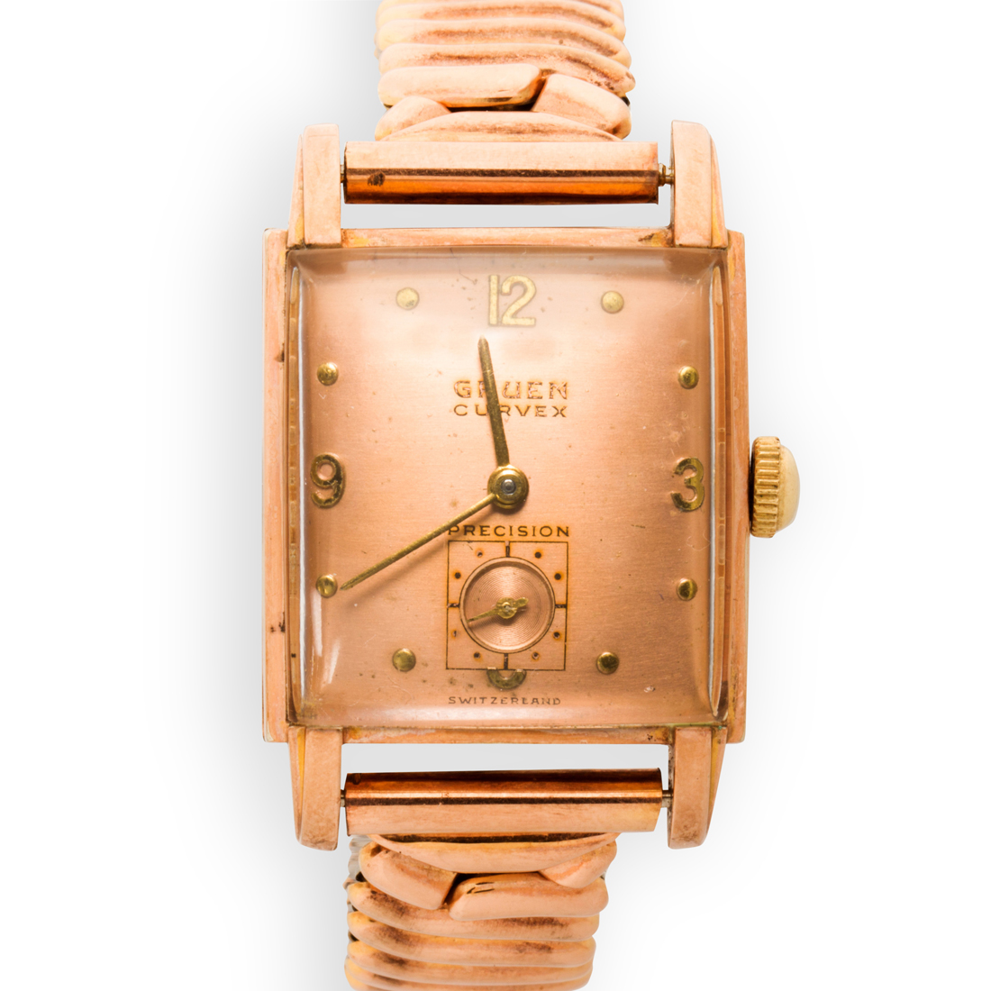 A TEN KARAT ROSE GOLD FILLED