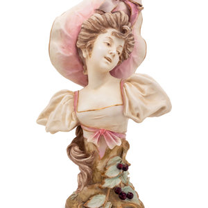 A Teplitz Pottery Bust Early 20th