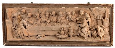 A terracotta or plaster relief of