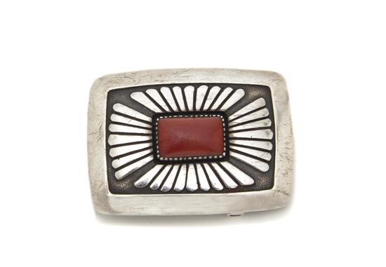 A Tewa Sterling Silver Belt