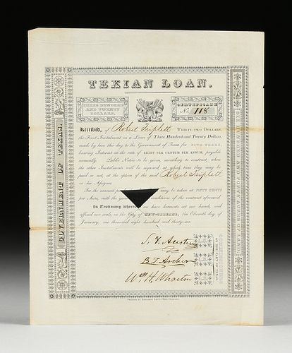 A TEXIAN LOAN, SIGNED, STEPHEN F.