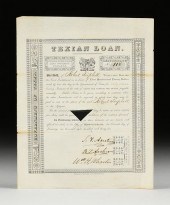 A TEXIAN LOAN, SIGNED, STEPHEN