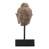 A THAI BRONZE BUDDHA HEAD<br>A