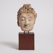 A Thai Stucco Head of Buddha,