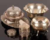 A Thai white metal bowl, marke