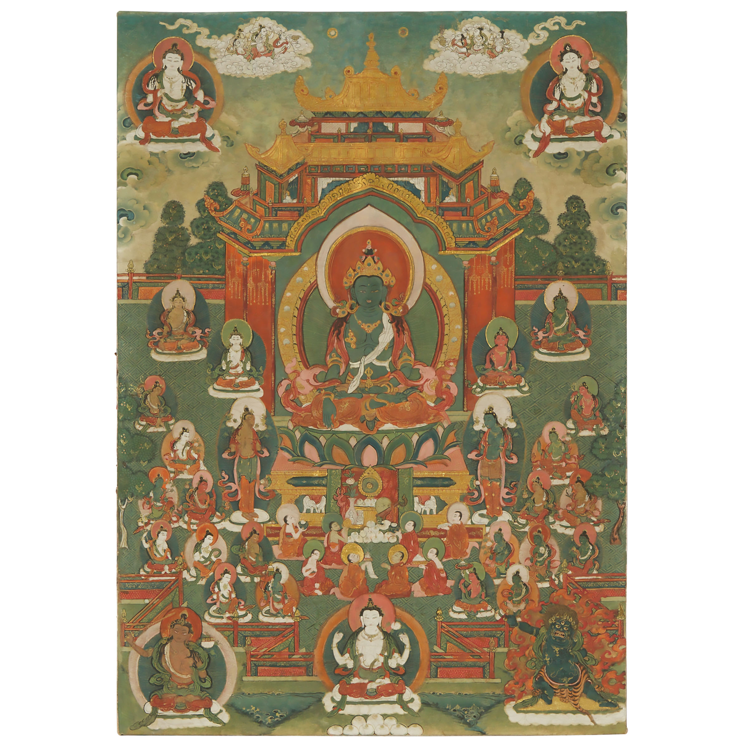 A Thangka of Amoghapasha,