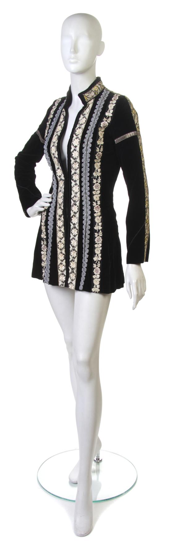 A Thea Porter Black Velvet and