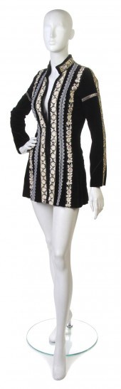 A Thea Porter Black Velvet and