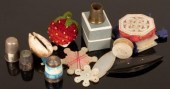 A thimble with enamel band of