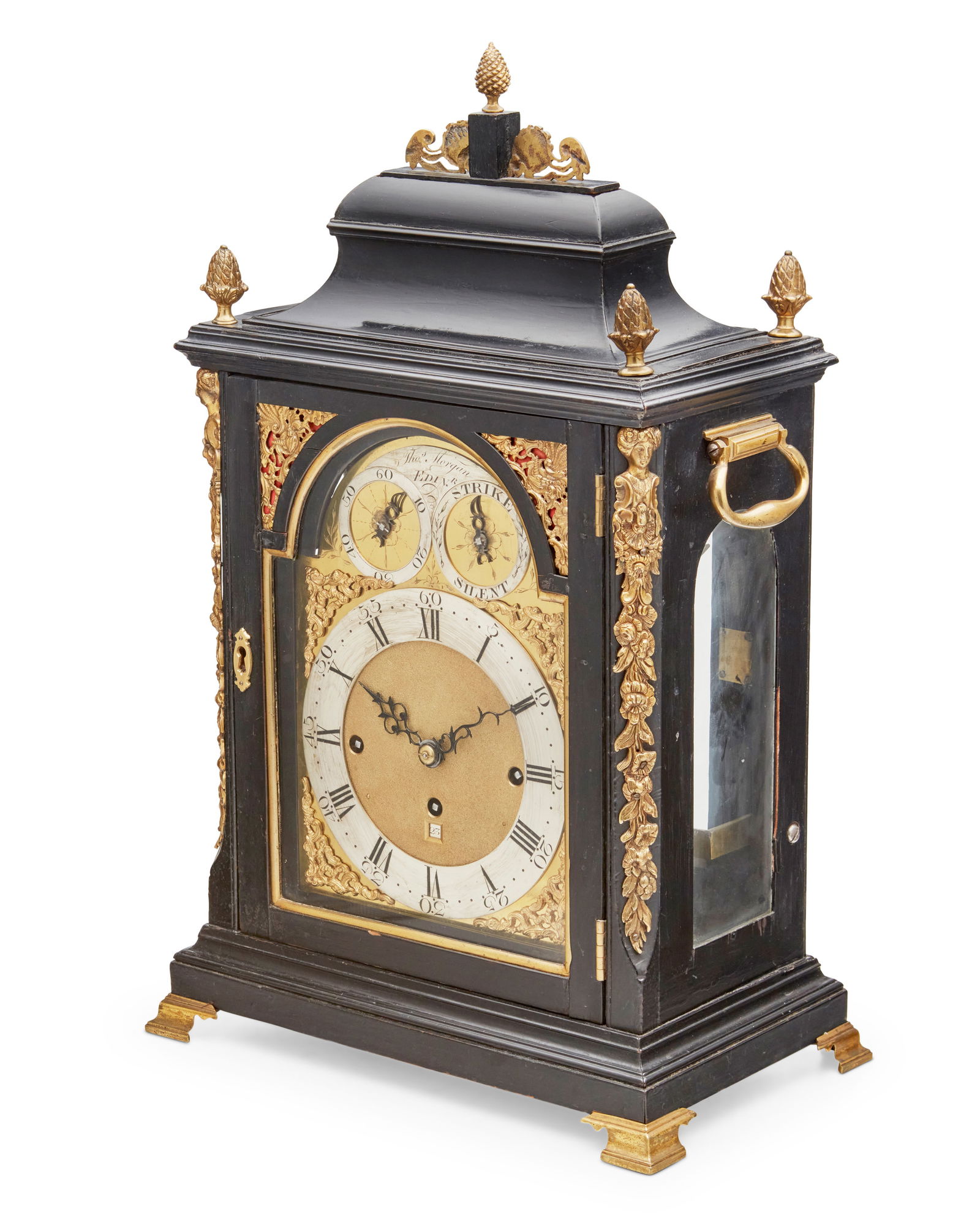 A THOMAS MORGAN BRACKET CLOCKA