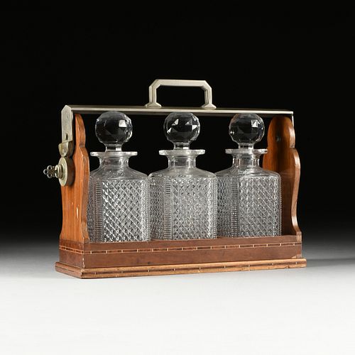 A THREE BACCARAT BOTTLE AND
