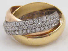A three colour 18 carat gold