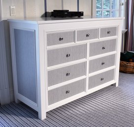 A three over six drawer hard wood