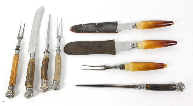 A three-piece carving set Joseph