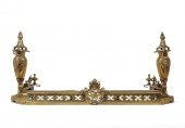 A THREE PIECE FRENCH BRASS FIR
