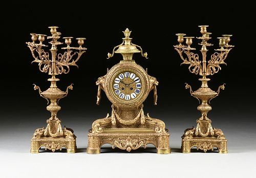 A THREE PIECE LOUIS XVI STYLE
