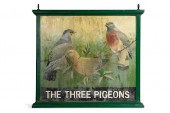 A THREE PIGEONS PAINTED PUB SI