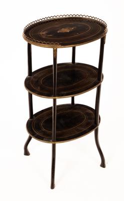 A three-tier étagère, 41cm wide