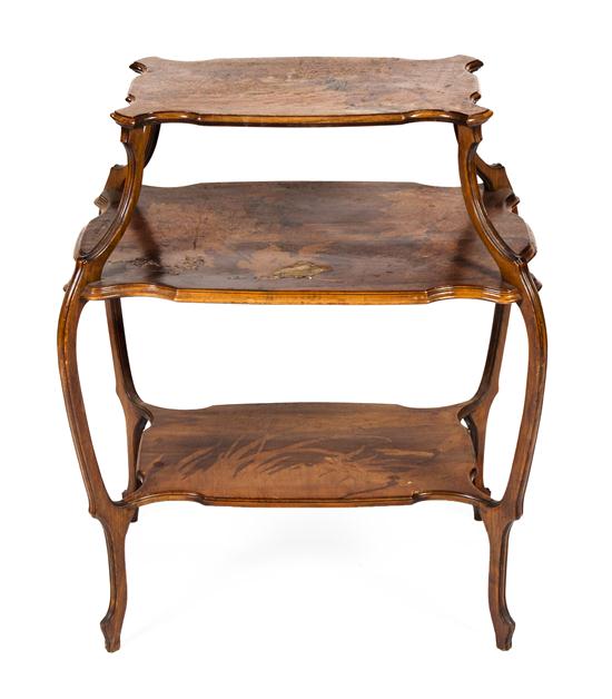 A Three-Tier Galle Marquetry