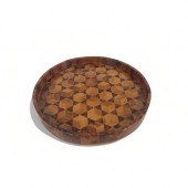 A Thuya wood marquetry tray.Di