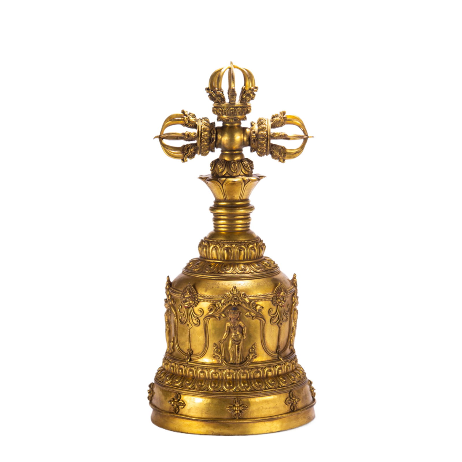 A TIBETAN BRONZE-GILT
