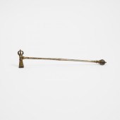 A Tibetan Gilt-Damascened Iron