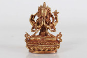 A TIBETAN GILT RELIGIOUS FORTU