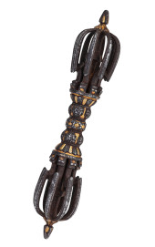 A TIBETAN IRON-CUT GOLD NINE-P