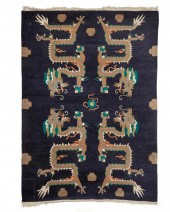 A TIBETAN RUGA Tibetan rug,  2