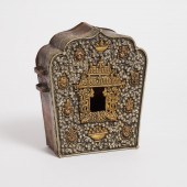 A Tibetan Silver and Brass Amu
