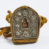 A Tibetan Silver-Metal and Bra
