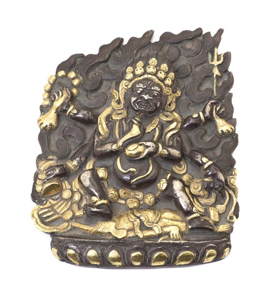 A Tibetan Silver Model of