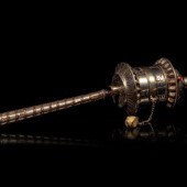 A Tibetan Silver Praying Wheel
