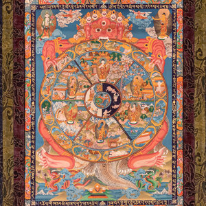 A Tibetan Thangka 20th Century